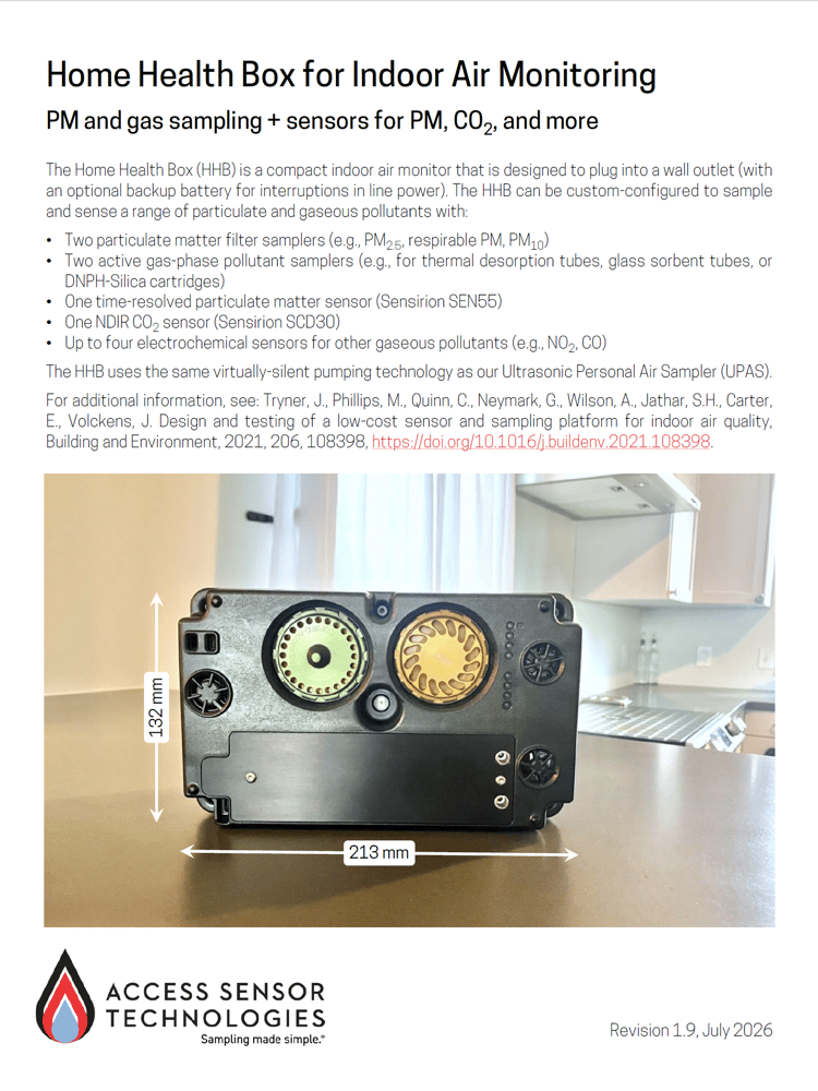 Screenshot of page 1 of Home Health Box Product Information Sheet