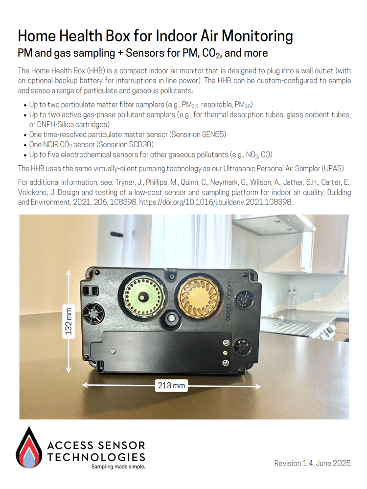 Screenshot of page 1 of Home Health Box Product Information Sheet