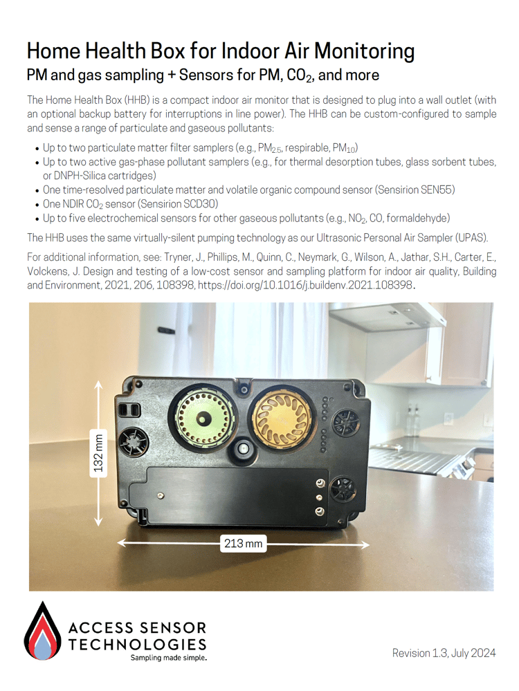 Screenshot of page 1 of Home Health Box Product Information Sheet
