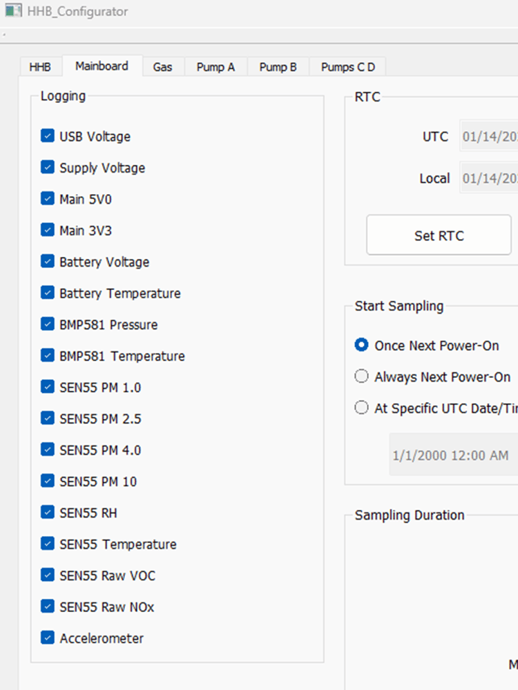 Screenshot of Home Health Box Configurator software
