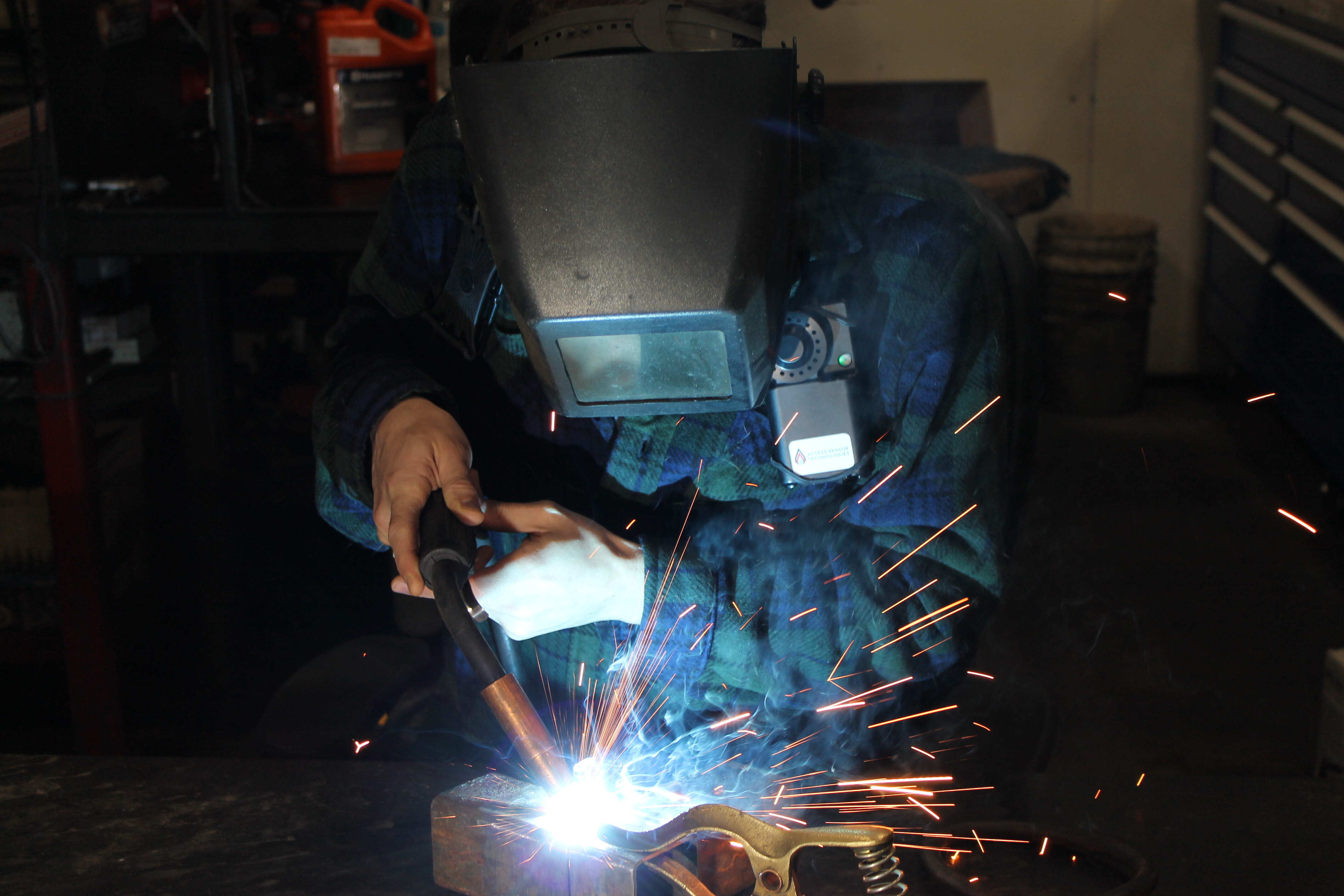UPAS v2.0 worn while welding