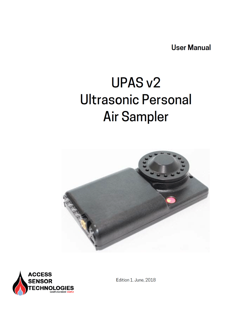 Screenshot of UPAS v2.0 User Manual cover page